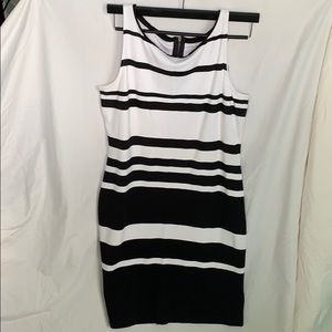 Liz Claiborne Black and White Striped Tank Dress